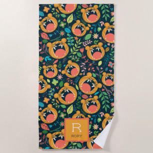 Hören Sie mich Roar Tiger Jungle Personalisiert Strandtuch