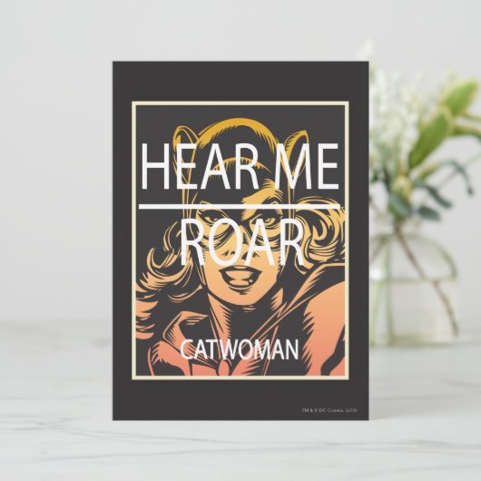 Hören Sie mir Roar Einladung (Stehend Vorderseite)