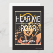 Hören Sie mir Roar Einladung (Vorne/Hinten)