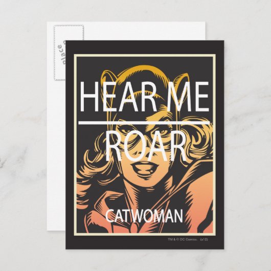 Hören Sie mir Roar Postkarte (Vorne/Hinten)