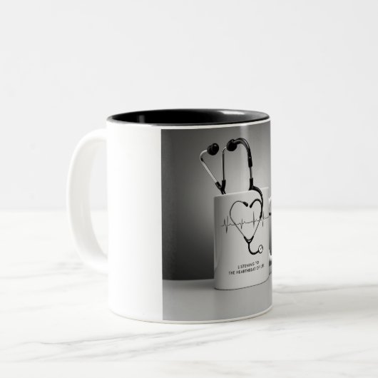 Hören Sie mit dieser Tasse den Kaffee-Beat (Vorderseite Links)