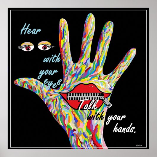 Hören Sie mit Ihren Augen Poster (Vorne)