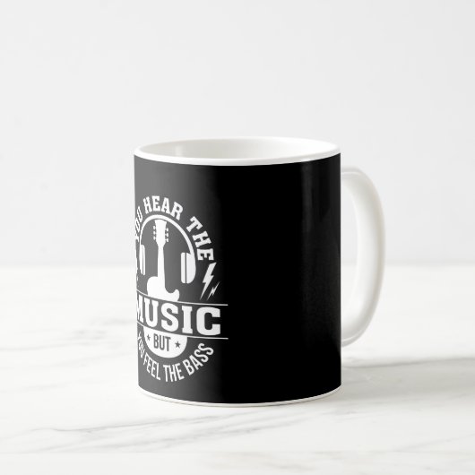 Hören Sie Musik-Gefühl-Bass-Bass-Gitarristen Kaffeetasse (VorderseiteRechts)