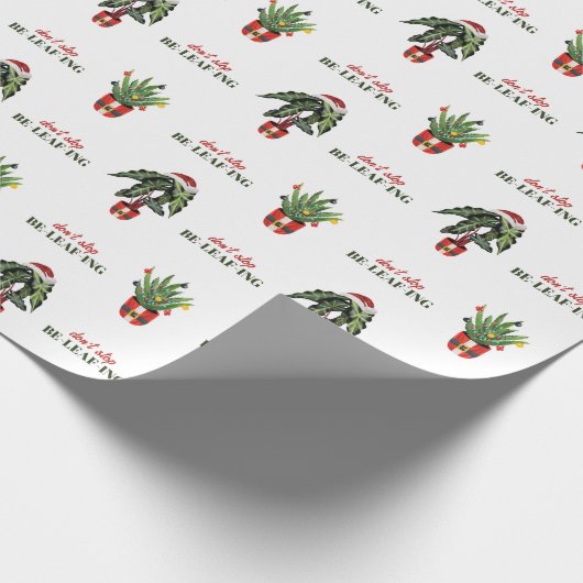 Hören Sie nicht auf, gepottete Pflanze Weihnachten Geschenkpapier (Ecke)
