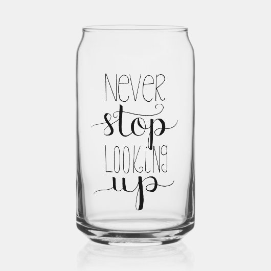 Hören Sie nie auf, sich das Ice-Kaffee-Glas anzusc Dosenglas (Vorderseite)