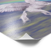 Hören Sie nie auf, Unicorn über Regenbogen 8x10 zu Fotodruck (Ecke)