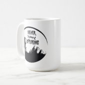 Hören Sie nie auf zu erkunden Kaffeetasse (Vorderseite Links)