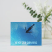 Hören Sie nie auf zu erkunden Postkarte (Stehend Vorderseite)
