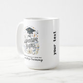 Hören Sie nie auf zu lernen Kaffeetasse (Vorderseite Links)