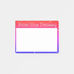 Hören Sie niemals auf, die bunten Sterne zu träume Post-it Klebezettel