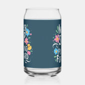 Hören Sie niemals auf, florale Typografie voranzut Dosenglas (Links)