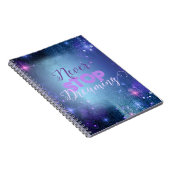 Hören Sie niemals auf, inspirierendes Zitat zu trä Notizblock (Rechte Seite)