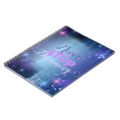 Hören Sie niemals auf, inspirierendes Zitat zu trä Notizblock (Linke Seite)