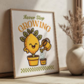 Hören Sie niemals auf, Zitronenbaum-Maskottchen-Re Poster