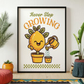 Hören Sie niemals auf, Zitronenbaum-Maskottchen-Re Poster