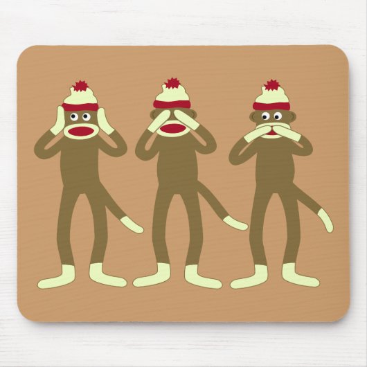 Hören Sie, sehen Sie, sprechen Sie keine Mousepad (Vorne)