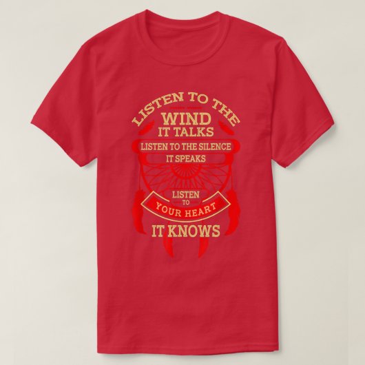 Hören Sie sich den Wind an, den es spricht T-Shirt (Design vorne)