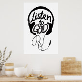 Hören Sie sich die Christliche Kunst der Gottheit  Poster (Küche)