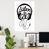 Hören Sie sich die Christliche Kunst der Gottheit  Poster (Heimbüro)