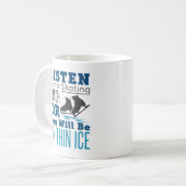 Hören Sie sich die Skaten Coach Thin Ice-Skaten an Kaffeetasse (Vorderseite Links)