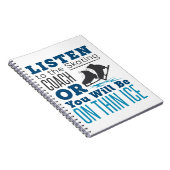 Hören Sie sich die Skaten Coach Thin Ice-Skaten an Notizblock (Rechte Seite)