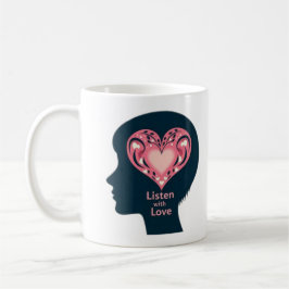 Hören Sie sich die Tasse-Cups der Liebe an Kaffeetasse