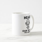Hören Sie unsere Voice Pro Wahl Kaffeetasse (VorderseiteRechts)