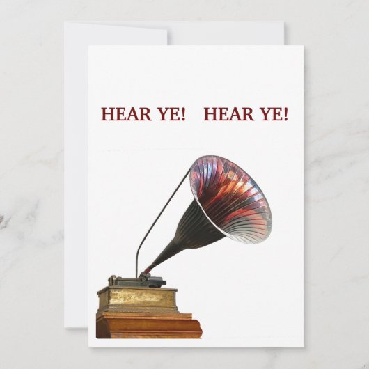 HÖREN SIE! Unsichere persönliche Ereignisse wünsch Einladung (Vorderseite)