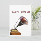 HÖREN SIE! Unsichere persönliche Ereignisse wünsch Einladung (Stehend Vorderseite)