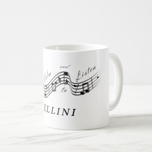 Hören Sie Vincenzo Bellini Klassiker Kaffeetasse (VorderseiteRechts)
