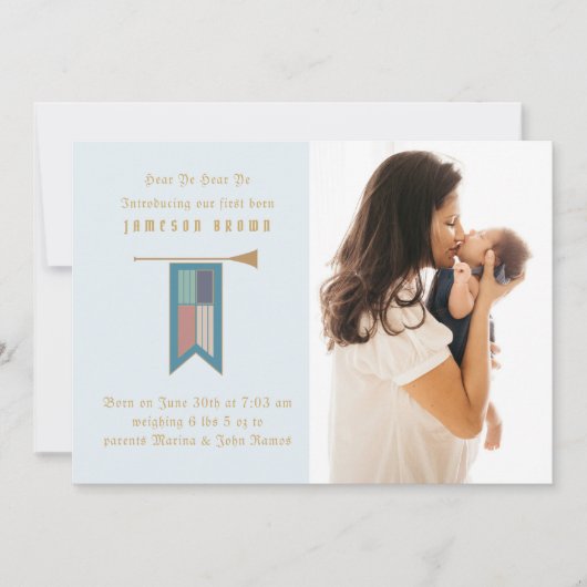 Hören Sie, wie Sie Ihr mittelalterliches Foto zur Einladung (Vorderseite)