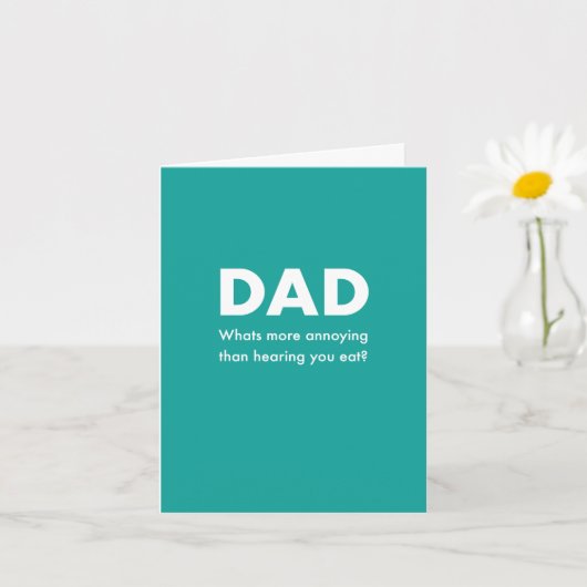 Hören Sie, wie Sie Vater Misophonia Card kauen Karte (Kleine Pflanze)