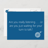 Hören Sie wirklich zu? Postkarte (Vorne/Hinten)