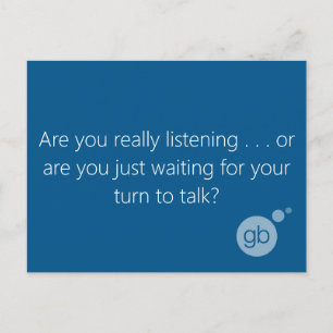 Hören Sie wirklich zu? Postkarte