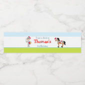 Hören Sie Ye Black Hair Niedlich Knight Wasserflaschenetikett (Einzelnes Label)