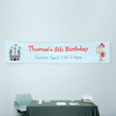 Hören Sie Ye Blonde Niedlich Knight Birthday Party Banner (Messeveranstaltung)