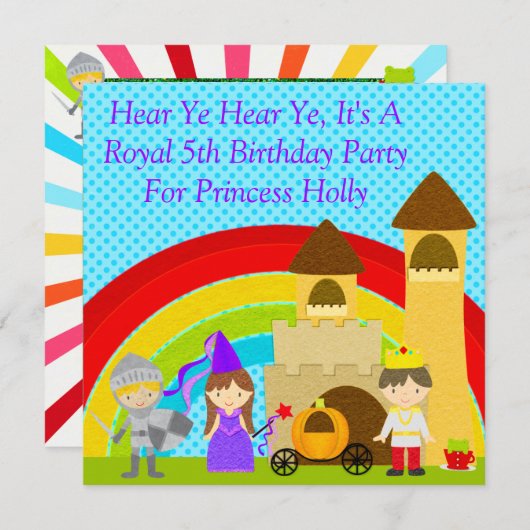 Hören Sie Ye, es ist ein Royal Party CSTM Einladung (Vorne/Hinten)