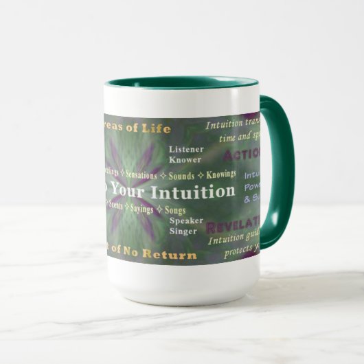 Hören Sie zu Ihrer Intuitionsschale Tasse (VorderseiteRechts)