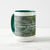 Hören Sie zu Ihrer Intuitionsschale Tasse (Vorderseite Links)