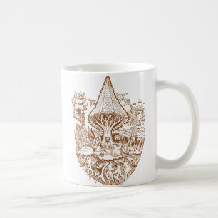 Hören Sie zur Wurzel-Brown-Tinten-Tasse Kaffeetasse