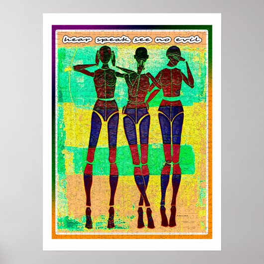 Hören Sprechen sehen kein Übel Poster (Vorne)