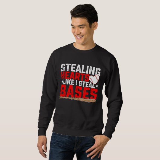 Hören stehlen, als ob ich Baseball stehle Sweatshirt (Vorne ganz)