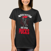 Hören stehlen, wie ich stehlen Pucks Blume Liebe H T-Shirt (Vorderseite)