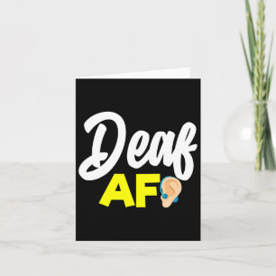 Hören - Taub - Kann nicht hören - Gehörlosigkeitsb Karte