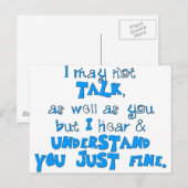 Hören und verstehen postkarte (Vorne/Hinten)