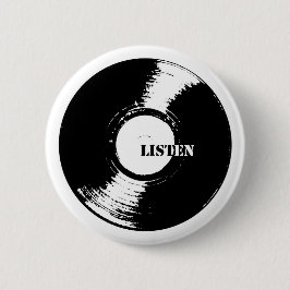 Hören Vinylknopf Button