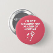 Hörgeschädigt Bitte Seien Sie Geduldig Button (Vorne & Hinten)