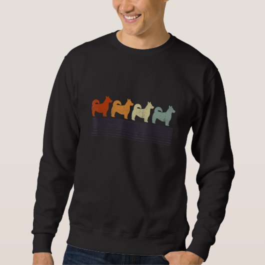Horgi Vintag Retro Mama Vater Sweatshirt (Vorderseite)