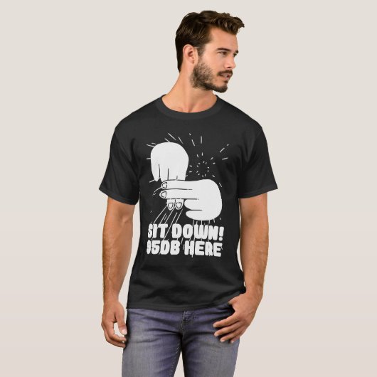 Hörhilfe Tod Pride ASL Handzeichen Sprache Sites T-Shirt (Vorne ganz)