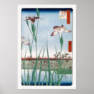 Horikiri Iris Garden Hiroshige Japanisch Fine Art  Poster